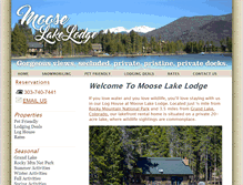 Tablet Screenshot of mooselake-lodge.com